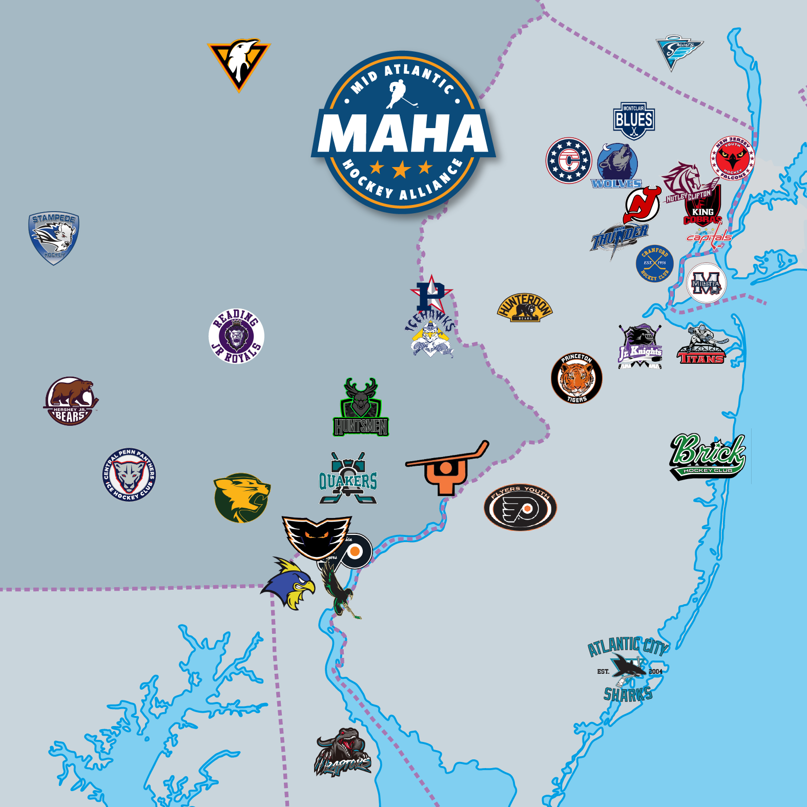 MAHA locations map